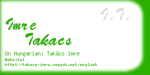 imre takacs business card