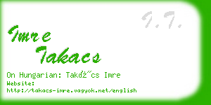 imre takacs business card